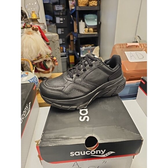 SAUCONY WOMEN'S GUIDE METRO LE LEATHER MAX CUSHION  WALKING Sz 10 XW BLACK NEW - Picture 8 of 9